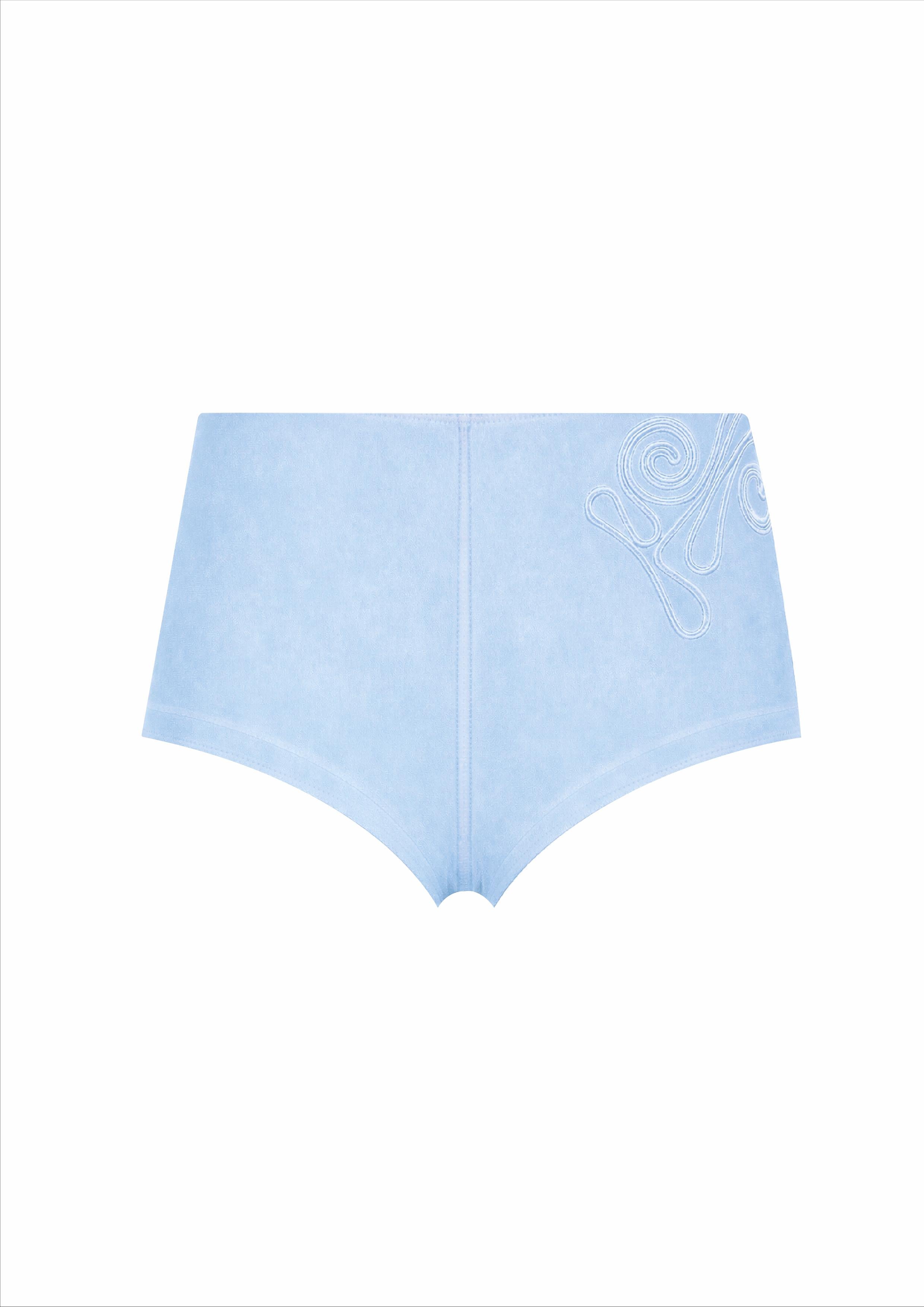 Le Short Alcantara Bleu Glacé