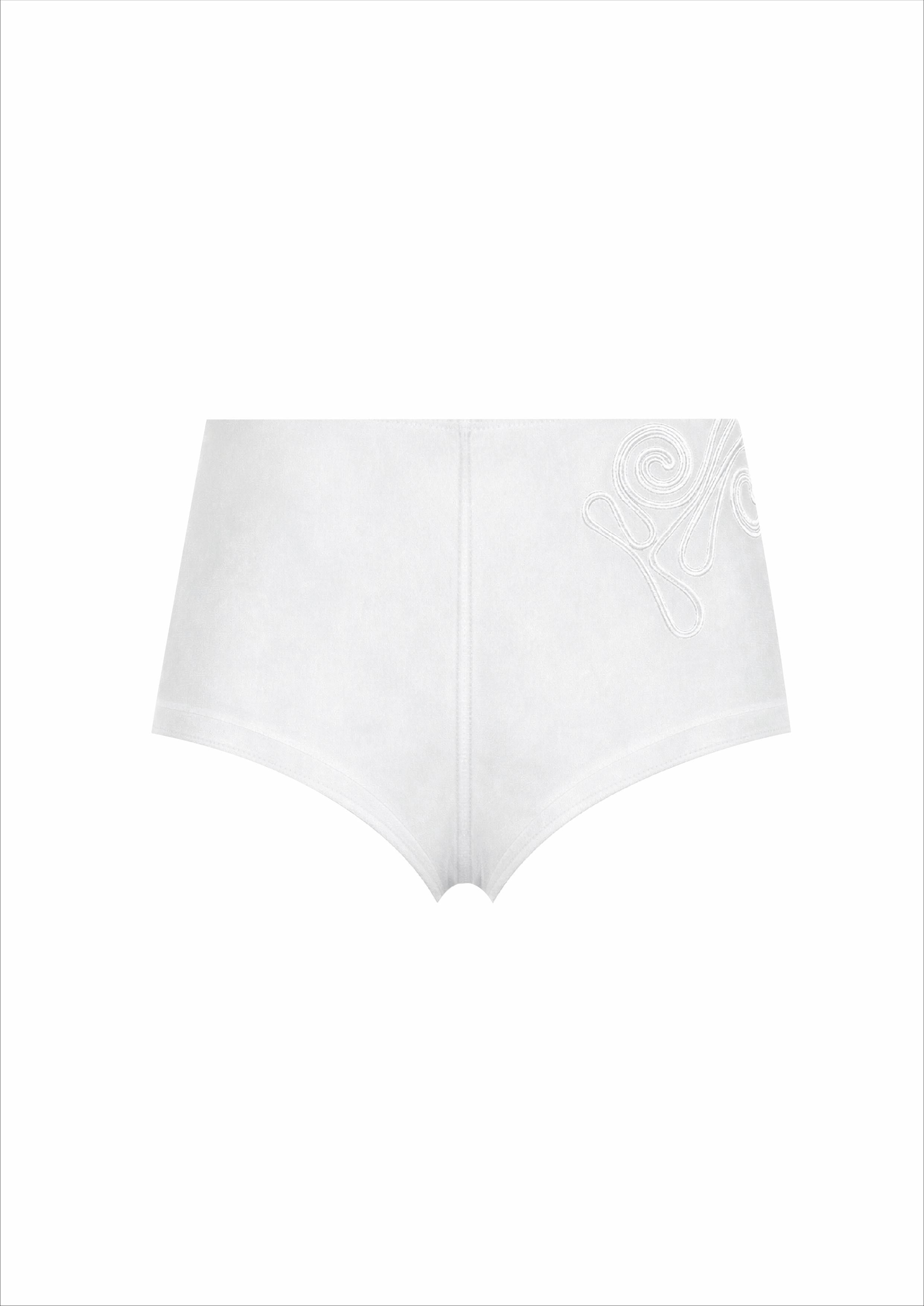Le Short Alcantara Blanc craie